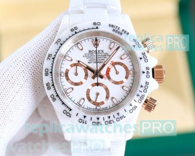 Japan Grade Rolex AET Ceramic Daytona watch Rose Gold numerals